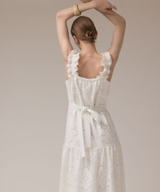 GRACE CONTINENTAL カットワーク刺繍ワンピース