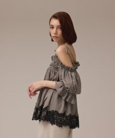 GRACE CONTINENTAL ギャザーフレアトップ