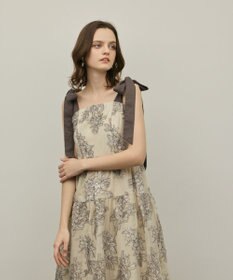 GRACE CONTINENTAL シアージャガードティアードワンピース