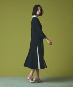 GRACE CONTINENTAL クレリックバイカラーワンピース