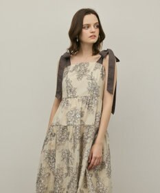 GRACE CONTINENTAL シアージャガードティアードワンピース