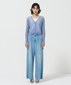 GRACE CONTINENTAL リブシアーニットカーディガン