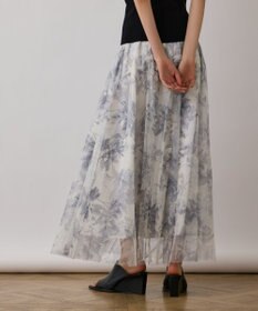 GRACE CONTINENTAL シャドーフラワープリントスカート