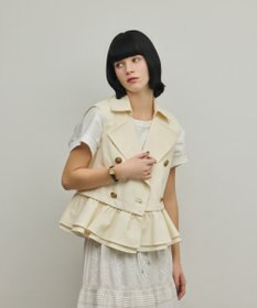 GRACE CONTINENTAL ペプラムトレンチベスト キナリ