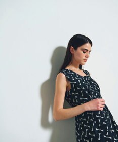 GRACE CONTINENTAL リボンジャガードワンピース