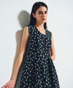 GRACE CONTINENTAL リボンジャガードワンピース