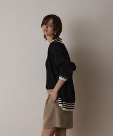 GRACE CONTINENTAL メッシュラインニットカーディガン