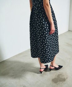 GRACE CONTINENTAL リボンジャガードワンピース