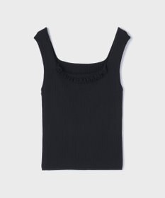 GRACE CONTINENTAL リブフリルニットトップ