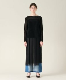 GRACE CONTINENTAL チュールタイトプリーツスカート