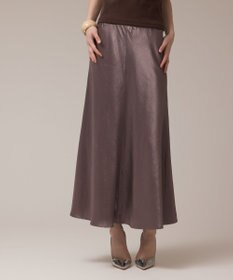 GRACE CONTINENTAL サテンバイアススカート ブラウン
