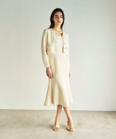 GRACE CONTINENTAL ツイードショートニットカーディガン