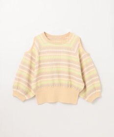 GRACE CONTINENTAL ボーダーパフニットトップ