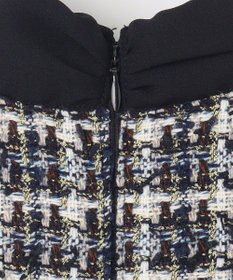 GRACE CONTINENTAL ツイードコンビワンピース