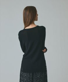 GRACE CONTINENTAL ボウ付ニットトップ