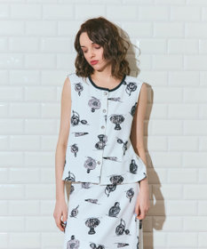 GRACE CONTINENTAL パフュームプリントパイルトップ