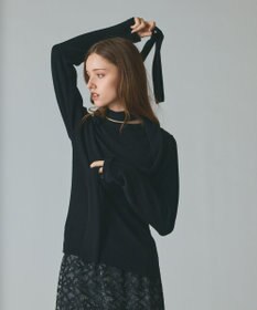 GRACE CONTINENTAL ボウ付ニットトップ