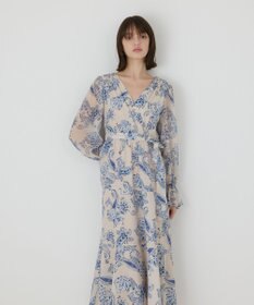 GRACE CONTINENTAL ペイズリーカシュクールワンピース
