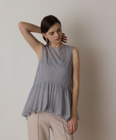 GRACE CONTINENTAL バルーンチュールトップ