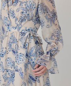 GRACE CONTINENTAL ペイズリーカシュクールワンピース