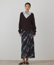 GRACE CONTINENTAL シャツカラーニットトップ