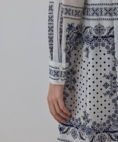 GRACE CONTINENTAL バンダナプリントシャツワンピース