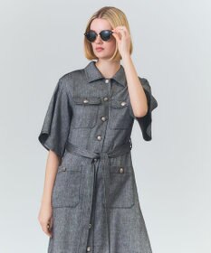 GRACE CONTINENTAL リネンデニムライクワンピース