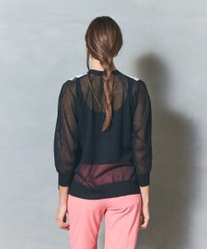 GRACE CONTINENTAL スカーフコンビニットカーディガン