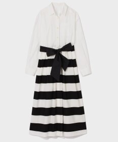 GRACE CONTINENTAL ボーダーコンビシャツワンピース