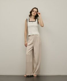 GRACE CONTINENTAL バイカラーリブニットノースリーブ