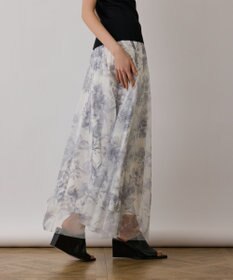 GRACE CONTINENTAL シャドーフラワープリントスカート