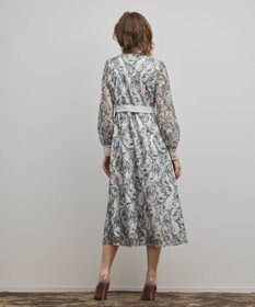 GRACE CONTINENTAL マルチフラワー刺繍フレアワンピース