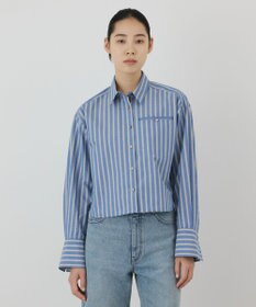 GRACE CONTINENTAL ストライプショートシャツ