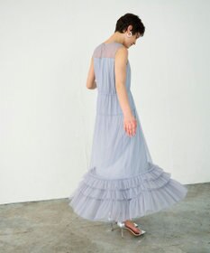 GRACE CONTINENTAL チュールティアードワンピース