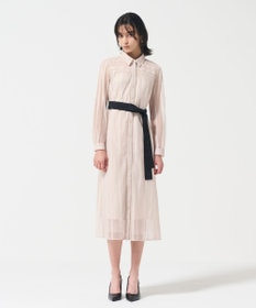 GRACE CONTINENTAL ストライプレースシャツワンピース