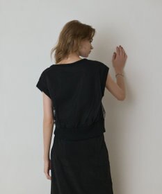 GRACE CONTINENTAL チュール刺繍ニットトップ
