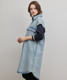 GRACE CONTINENTAL ニットスリーブデニムワンピース