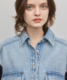 GRACE CONTINENTAL ニットスリーブデニムワンピース