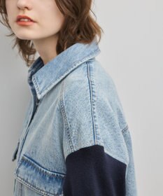 GRACE CONTINENTAL ニットスリーブデニムワンピース