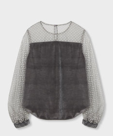 GRACE CONTINENTAL フロッキーチュールコンビトップ