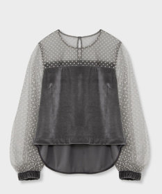 GRACE CONTINENTAL フロッキーチュールコンビトップ