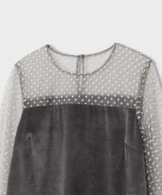 GRACE CONTINENTAL フロッキーチュールコンビトップ