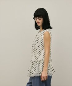 GRACE CONTINENTAL チュールティアードブラウス