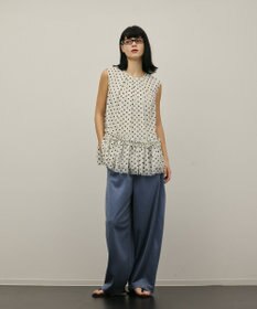 GRACE CONTINENTAL チュールティアードブラウス