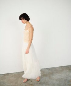 GRACE CONTINENTAL バイカラーニットノースリーブ