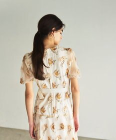 GRACE CONTINENTAL レトロフラワー刺繍ワンピース