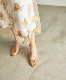 GRACE CONTINENTAL レトロフラワー刺繍ワンピース