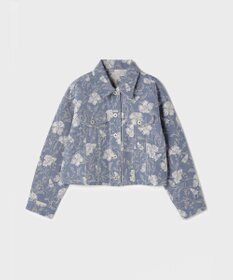 GRACE CONTINENTAL ボタニカルジャガードジャケット