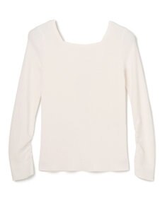 GRACE CONTINENTAL タフタケープ付ニットトップ