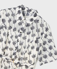 GRACE CONTINENTAL ドローイングプリントワンピース